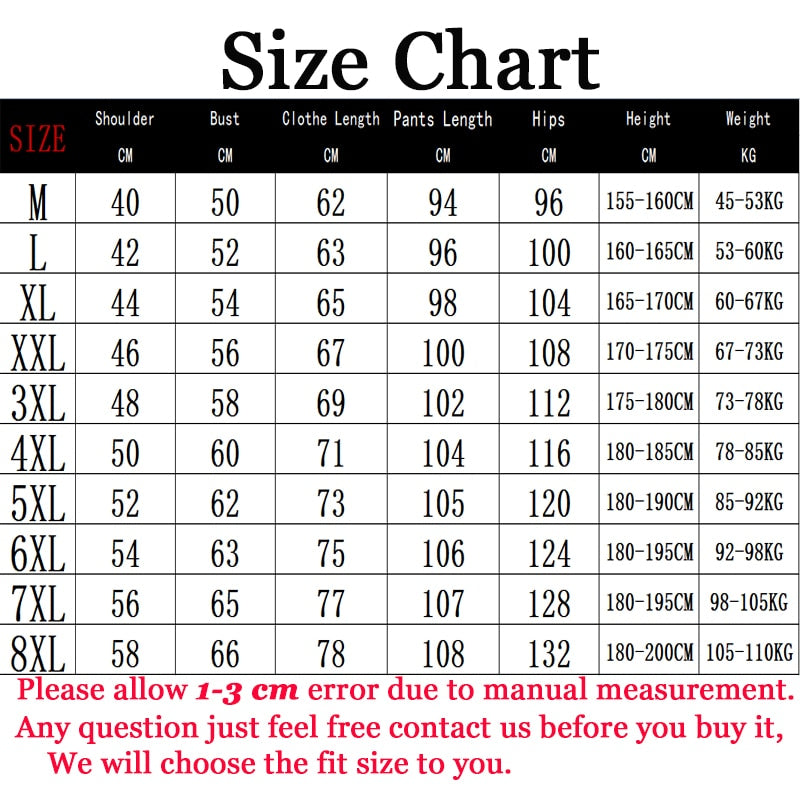 Men Set Large Size 6XL 7XL 8XL 9XL Fashion 2023 Autumn Winter Homme Suit Sweatshirt Sweatpants Men's Set Male Tracksuit Jacket