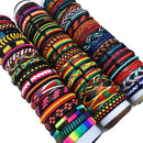 50PCS/Lot Random Surfer Bracelet Handmade Men&#39;s Women&#39;s Mix Styles Braided Leather Cuff Bracelets Jewelry Party Gift  MX3