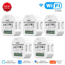 WiFi Mini interruptor de cortina inteligente módulo persianas enrollables Motor de persiana Smart Life Tuya aplicación remota Control funciona con Alexa Google Home