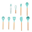 9-13Pcs Cooking Tools Set Premium Silicone Kitchen Cooking Utensils Set with Storage Box Turner Tongs Spatula Soup Spoon