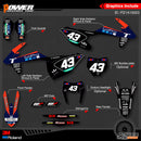 PowerZone Custom Team Graphics Hintergründe Aufkleber 3M Aufkleber Kit für KTM SX SXF MX 16–18 EXC XCW Enduro 17–19 125 bis 500 cc 23