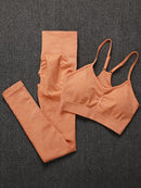 ATHVOTAR Two Piece Set Women Seamless Gym Sports Bra and High Waist Leggings Outfits Solid Color Fitness Tracksuit Women