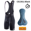 RION Radhose Herren Ciclismo Masculina Trägerhose Elastisches Zwischenpolster Lange Distanz MTB Gepolsterte Shorts Tights Slim Fit