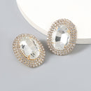 Pauli Manfi New Fashion Women Rhinestone Multicolor Earrings Elegant Ladies Personality Super Large Stud Earrings