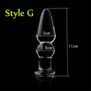 Pyrex Glass Butt Plug Anal Dildo Crystal Beads Ball Fake Penis Female Masturbation Male Adult Sex Toys for Women Men