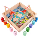 Kinder Holzspielzeug Magnetische Spiele Angeln Spielzeug Spiel Kinder 3D Fisch Baby Kinder Lernspielzeug Outdoor Lustige Jungen Mädchen Geschenke
