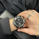 Reef Tiger/RT Sportuhr Kompliziertes Zifferblatt mit Jahr Monat Ewigem Kalender Großes Stahlgehäuse Uhren RGA3532