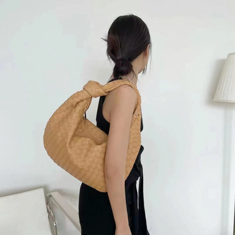 Bolso tejido de moda 2022, bolso de diseñador de lujo, bolso de mano de marca para mujer, bolsos de hombro para mujer, bolsos de primavera de PU, bolso informal de cuero