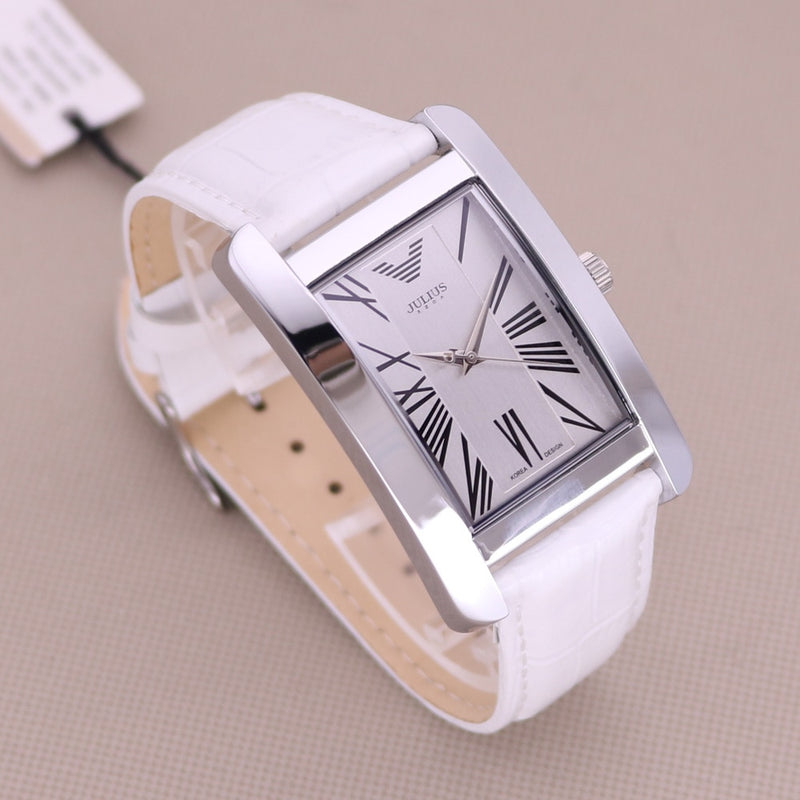 Klassische Damen-Herrenuhr Japan Quartz Hour Fine Fashion Armband Luxusmarke Leder Uhr Mädchen Geburtstagsgeschenk Julius No Box