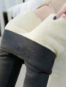 CHRLEISURE Women Winter Plus Velvet Stretch Leggings High Waist Warm Leggings Women Lamb Cashmere thick Winter Leggings