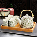 Hot Sale Yixing Ceramic Tea Set Tea Tray Outdoor Camping Mountaineering TeaSet Chinese Tea Ceremony NLSLASI tea pot and cup set