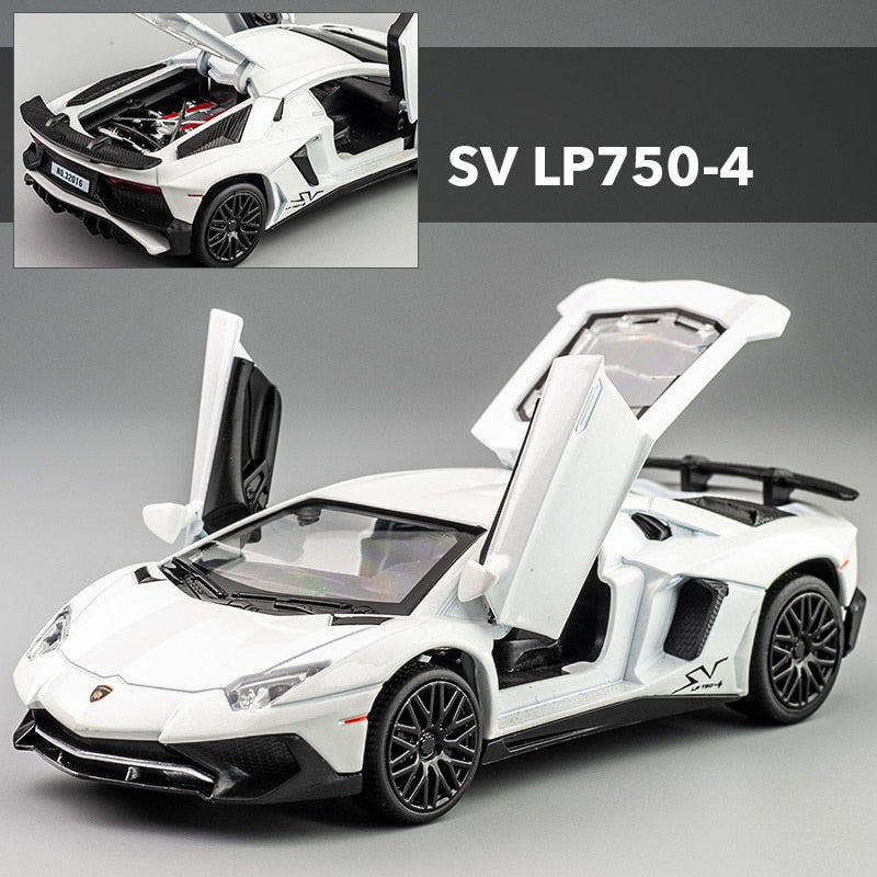 LP770 LP750 1:32 Lambos coche aleación coche deportivo modelo Diecast sonido Super carreras elevación cola caliente rueda de coche para niños regalos