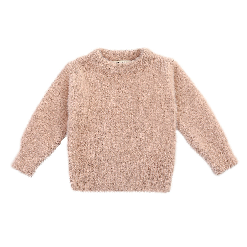 HoneyCherry Girl's Sweaters Winter Wear New Imitation Nerzjacke Pullover Baby Warme Pullover