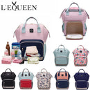 Lequeen Fashion Mummy Maternity Nappy Bag Brand Large Capacity Baby Bag Travel Backpack Designer Nursing Bag for Baby Care