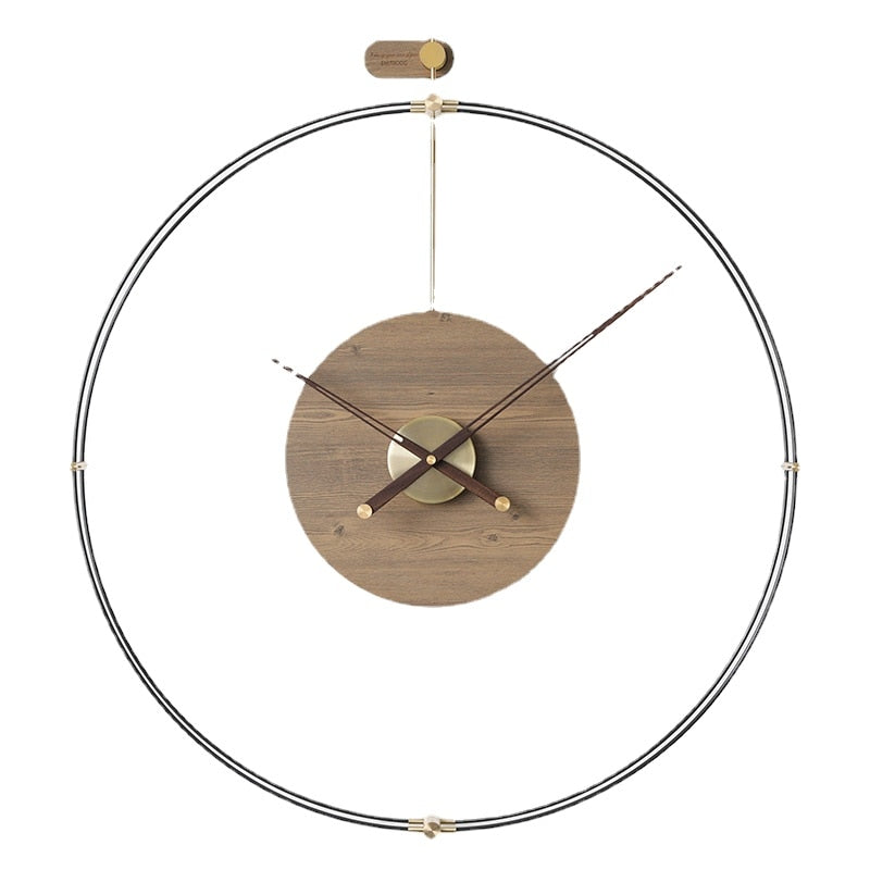 Nordic Luxury Wall Clock Modern Design Silent Large Wall Clocks Home Decor Creative Wood Metal Watch Living Room Home Decoration