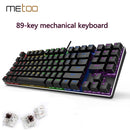 METOO Wired Gaming Mechanical Keyboard Backlit 89 Key Anti-ghosting Blue Red Brown Switch Number keys For Game Laptop PC Russian