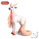 Oenux Classic Mythical Rainbow Pegasus Simulation Animal Original Fairy Tale Fly Horse Action Figures Model PVC Educational Toys