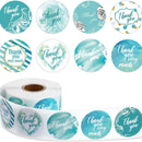 500pcs Round Labels Kraft Paper Thank You Sticker Dragees Candy Bag Flower Gift Box Cake Boxes and Packaging Wedding Stickers