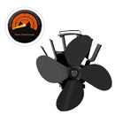 Black Fireplace 4 Blade Heat Powered Stove Fan komin Log Wood Burner Eco Friendly Quiet Fan Home Efficient Heat Distribution