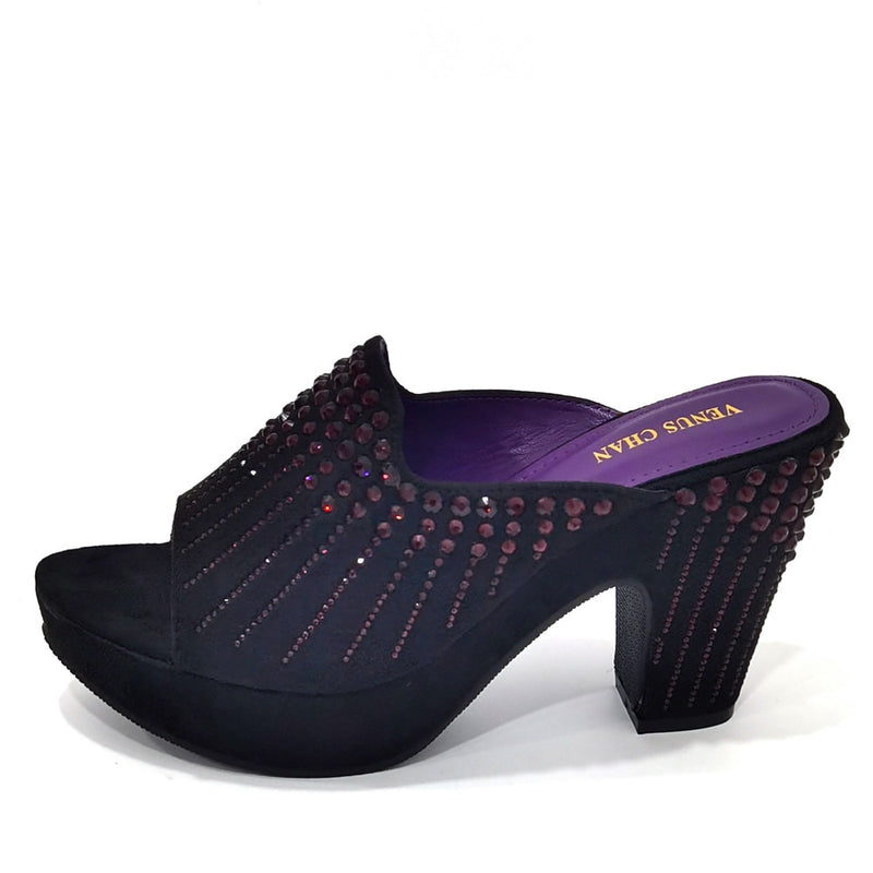 Zapatos de diseñador italiano para mujer, sandalias gruesas, zapatos de plataforma, zapatos de tacón alto para vestido de novia, mules de tacón cuadrado ostentosos para mujer