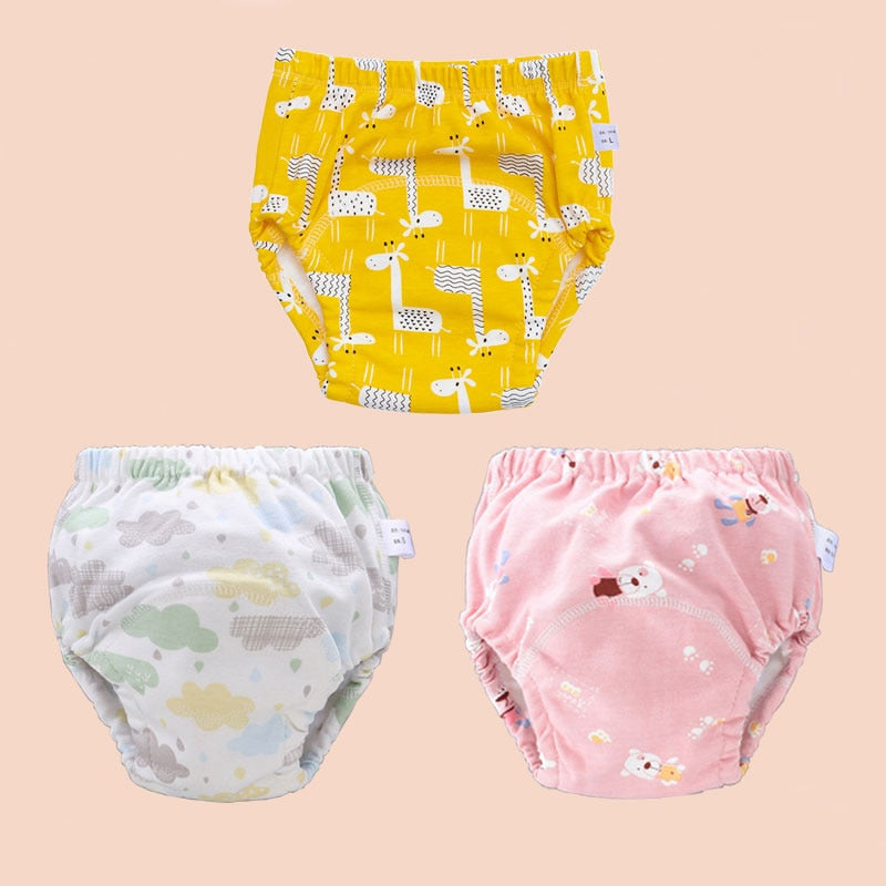 Baby Reusable Diapers Panties Potty Training Pants For Children Ecological Cloth Diaper Washable Toilet Toddler Kid Cotton Nappy