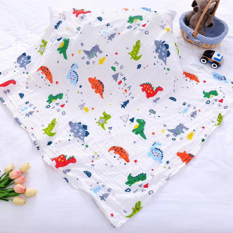 120 cm * 110 cm 2 Schicht Musselin Decke Gaze Bambus Baby Swaddle Decken Neugeborenes Baby Musselin Battaniye