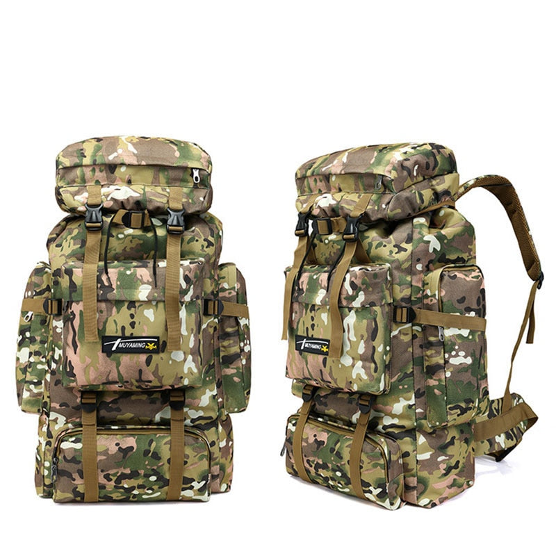 Mochila de gran capacidad de 70L, mochila de nailon impermeable para tácticas militares Molle, mochila militar para hombres, mochila para viajes de senderismo