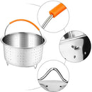 304 Stainless Steel Rice Cooking Steam Basket 3/6/8 Quart Pressure Cooker Anti-scald Steamer Multipurpose Fruit Clean Baskets