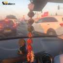 Sunligoo Reiki Healing 7 Chakra Tumbled Gemstone W/ Tassel Spiritual Meditation Window Car Feng Shui Hanging Ornament Home Decor