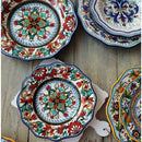 Plato de cerámica pintado a mano estilo bohemio, 1 Uds., vajilla de flores delicadas, bistec occidental, ensalada, postre, pastel, Sushi, plato decorativo