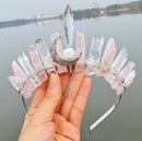 Accesorios de bruja joyería luna wicca mago corona diadema azul oscuro negro diadema regalo