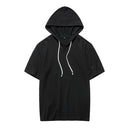 2022 Summer Men tshirt Casual Solid Loose Hooded Tops Tees Shirts Male New Sportswear Hoodie Short Sleeve Mens T-shirt Clothing