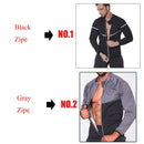 NINGMI New Sauna Shirt with Zipper Waist Trainer Slimming Shirt for Weight Loss Running Fitness Training Sweating Sauna Vest