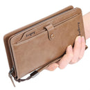 New Arrival Leather Men Wallets Large Capacity Driver License Phone Wallet Casual Male Clutch Long Zipper Coin Purses Carteir