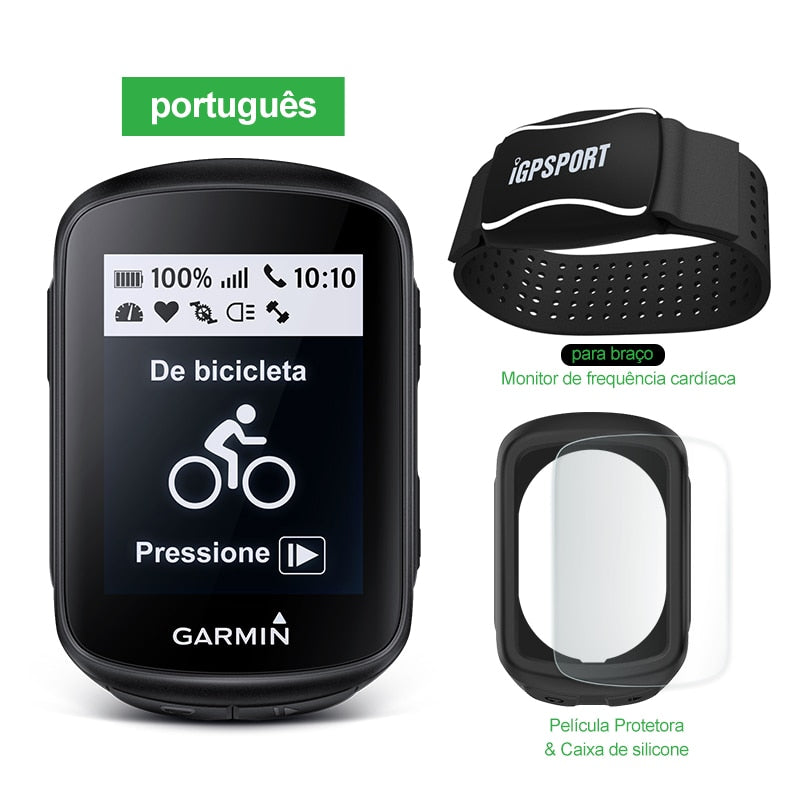 GARMIN edge130 EDGE 130 Fahrrad-GPS-Computer Drahtloser Tachometer ANT+ Fahrrad-GPS Streamline-Version Kilometerzähler Portugiesisch