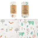 Kangobaby #My Soft Life# Brightly Colorful Flower And Leaf 2pcs Set Muslin Swaddle Blanket