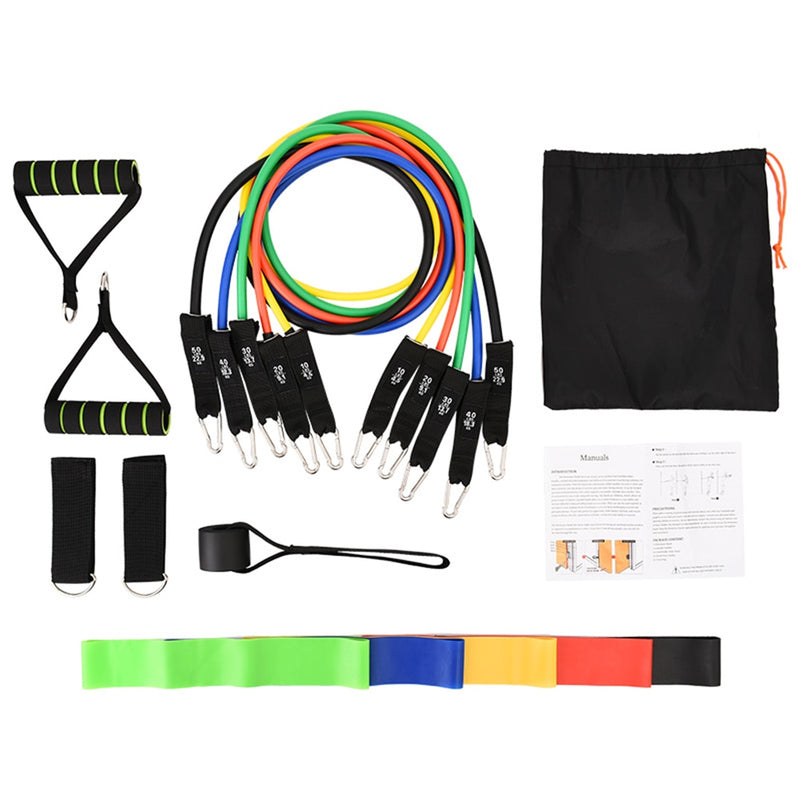 17 Pcs Latex Resistance Bands Crossfit Training Exercise Yoga Tubes gym Pull Rope Rubber Expander Elastic Bands Fitness Bag