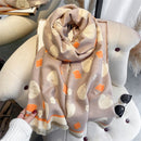 Warm Winter Scarf Cashmere Women Pashmina Design Print Shawls Wrap Female Thick Blanket Soft Bufanda Stoles 2022 Fashion