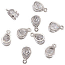 80-160pcs Cubic Zirconia Rhinestone Charms Pendants Drop Heart Crystal Charms for Jewelry DIY Earrings Necklace Bracelet Making