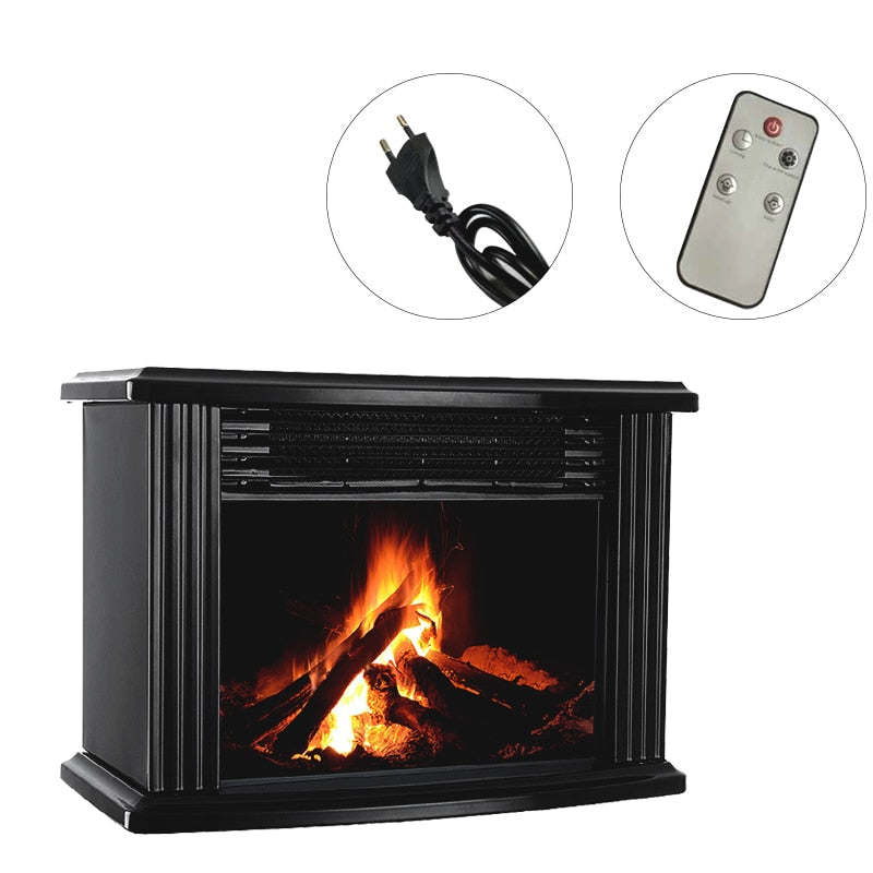 Calentador de chimenea eléctrica de 1000W con Control remoto, calentador de mesa, calentador de llama, máquina de calefacción de invierno para calefacción de habitación y oficina