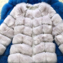 ZADORIN Furry Silver Fox Faux Fur Coat Women Luxury Winter Thick Warm Long Faux Fur Jackets and Coats Ladies Overcoat Streetwear