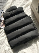 Damen Winter warme Baumwolle gefütterte Pufferwesten ärmellose Parkas Jacke