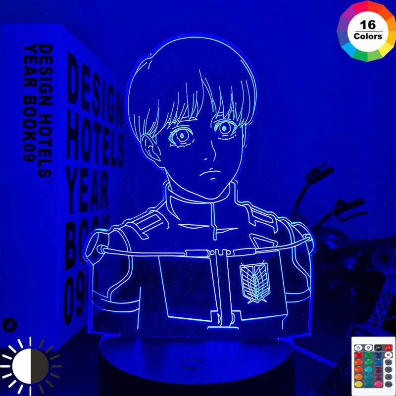 Led-Licht Anime Attack on Titan Armin Arlert für Schlafzimmerdekoration Nachtlicht Kindergeburtstagsgeschenk Manga Shingeki No Kyojin 3D-Lampe