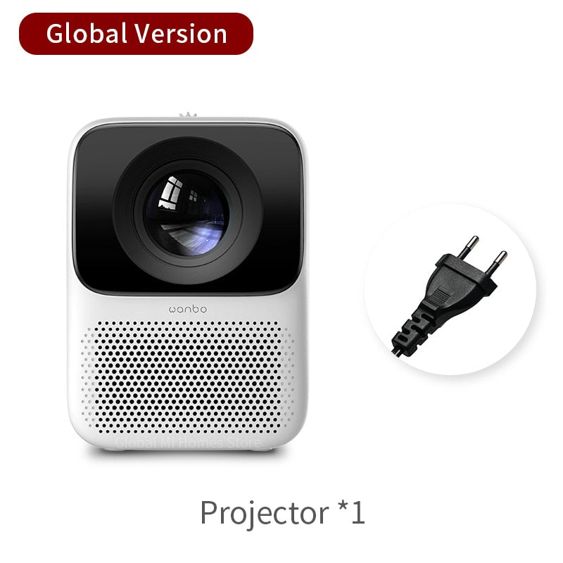 Projektor Wanbo T2 MAX Projektor 4K Global Version Led Mini-Projektor Tragbarer Wifi-LCD-Full-HD-1080P-Korrektur-Heimkino