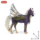 Oenux Classic Mythical Rainbow Pegasus Simulation Animal Original Fairy Tale Fly Horse Action Figures Model PVC Educational Toys