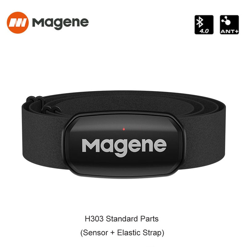 Magene H303 Monitor de ritmo cardíaco Mover Sensor Dual ANT Bluetooth con correa para el pecho H64 Ciclismo Computadora Bicicleta Wahoo Garmin Sports