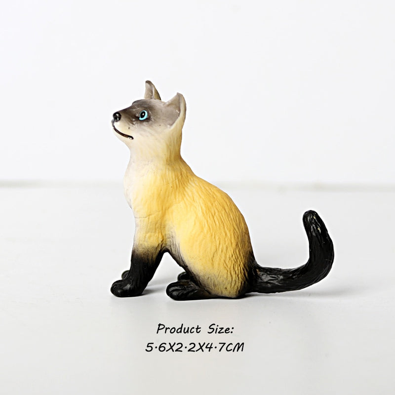 Miniature Farm Realistic Cat Figurines Toys  Educational  Animal Model Cat Figures Toy Set Decoration and Party Favors