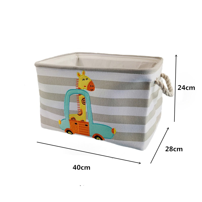 Baby Laundry Basket Cute Dinosaur  Foldable Toy Storage Bucket Picnic Dirty Clothes Basket Box Canvas Organizer Cartoon Animal