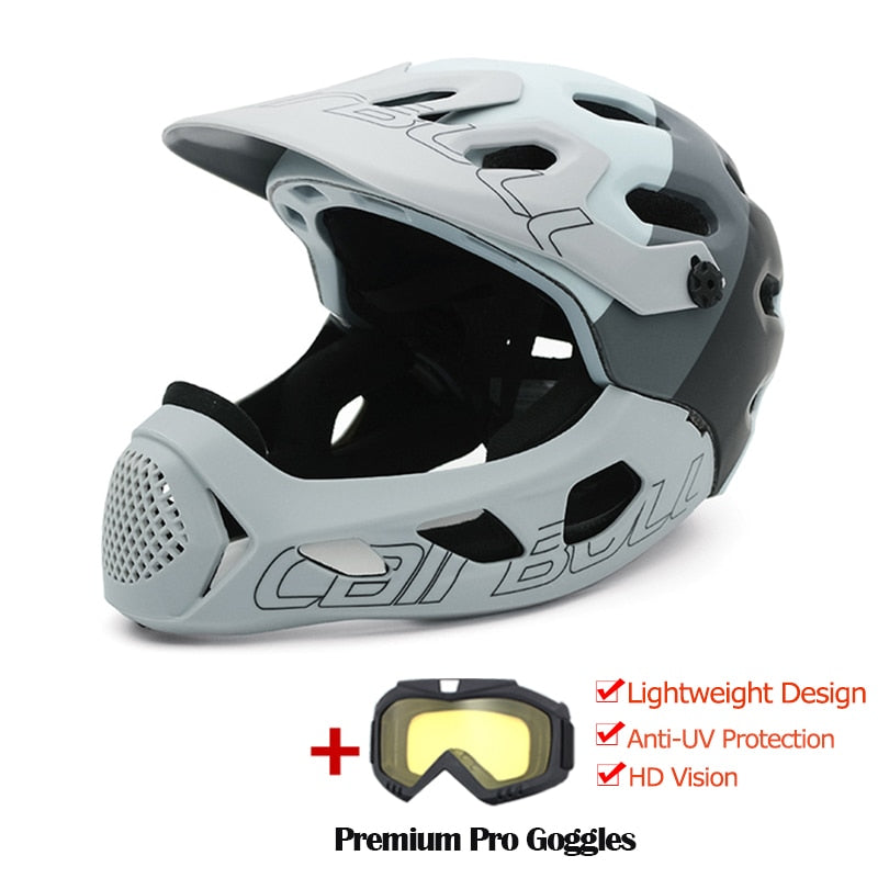 Casco de bicicleta Cairbull para hombre y mujer, casco de ciclismo de montaña MTB de cara completa en molde, gorras para casco de bicicleta deportiva de seguridad para carreras todoterreno