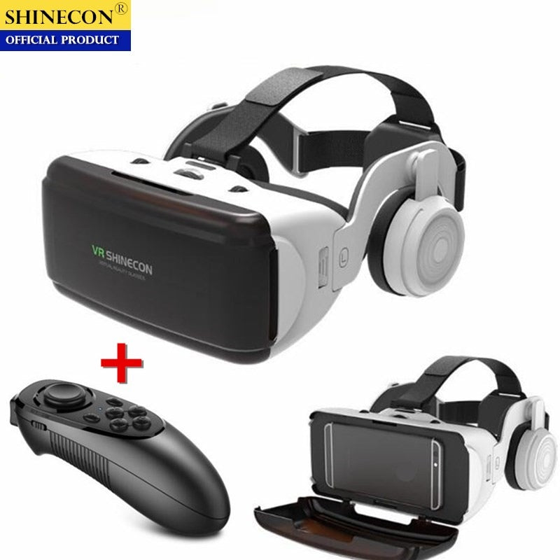 Original VR Virtual Reality 3D Glasses Box Stereo VR Google Cardboard Headset Helmet for IOS Android Smartphone,Wireless Rocker